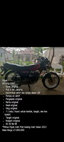 Dijual RX King thn 1997