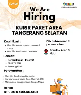 KURIR EKSPEDISI AREA PONDOK AREN
