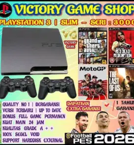 PS 3 SLIM 500GB FULL GAME BERGARANSI!