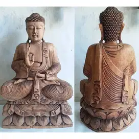 Antik patung kayu Buddha Jumbo size  Siddharta Gautama