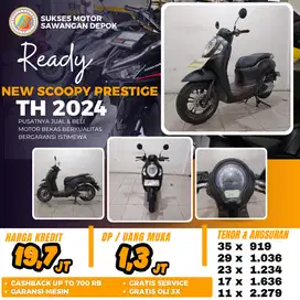 PROMO CASH KREDIT HONDA NEW SCOOPY PRESTIGE TH 2024 MULUS BERGARANSI