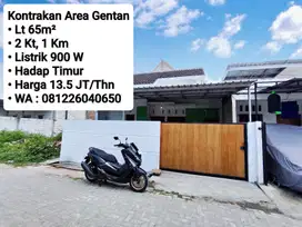 Sewa Rumah Area Gentan, Dekat Laweyan, Purwosari, Solo Baru