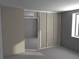 Tukang Pasang Plafon Partisi Jasa Wall Moulding Sekat PVC GRC Gypsum