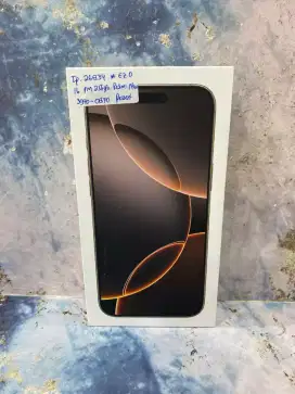 Di jual HP NEW IPHONE 16 PRO MAX warna DISSET memory internal 256GB