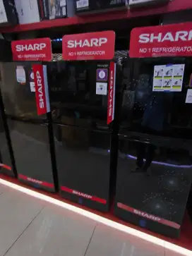 Terima kredit kulkas all pintu brand Sharp tanpa DP syarat ktp aja