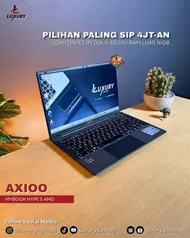 LAPTOP AXIOO HYPE 5 AMD RYZEN 5 GEN 5K SLIM SSD 256GB RAM 16GB BU