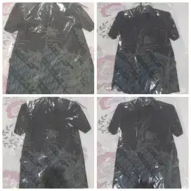 Kemeja Batik Pria Premium Pendek Size L Slim Fit Motif Keren Elegant