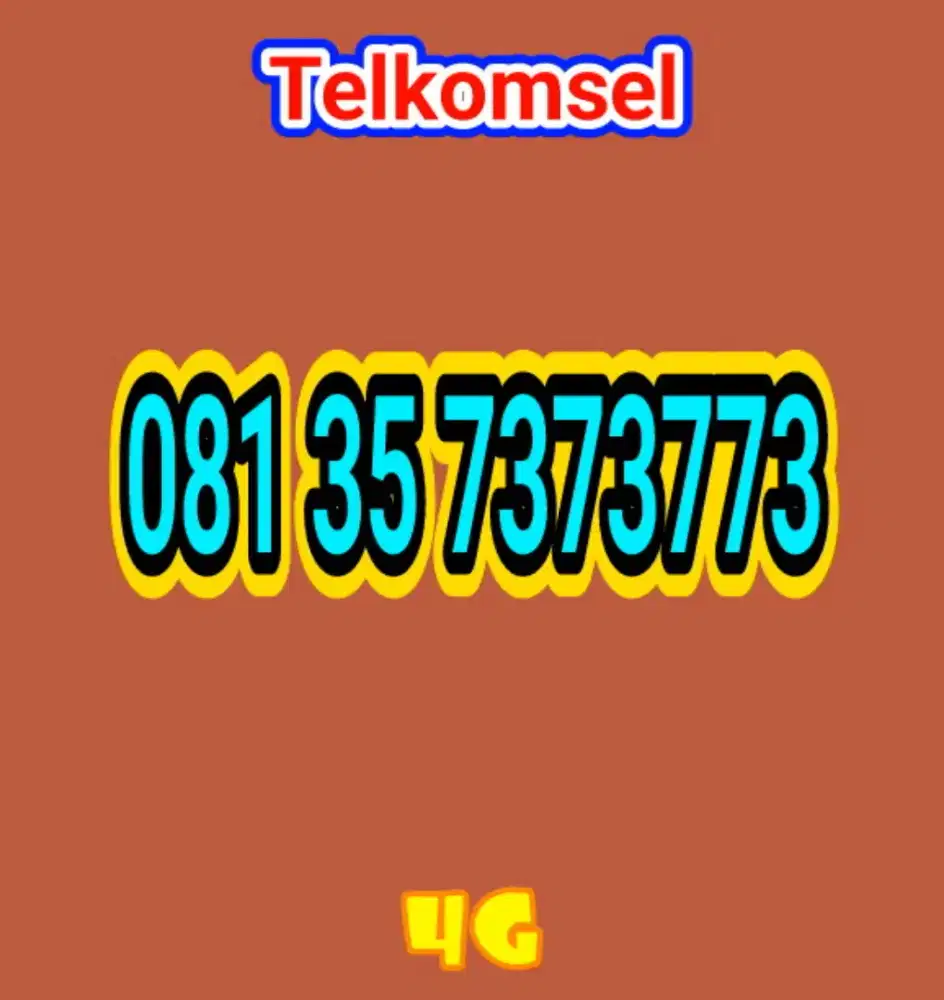 Nomer perdana cantik Telkomsel 7373773