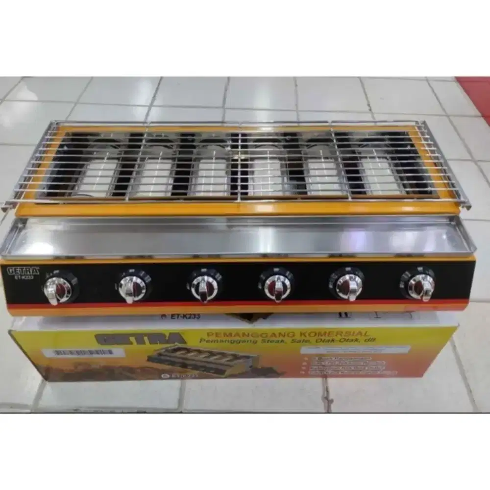 Getra 6 Burner BBQ ET-K233 / Panggangan sosis sate ET-K233