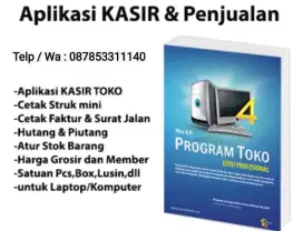 INSTALLASI PROGRAM KASIR PENJUALAN PEMBELIAN & STOK BARANG SIAP PAKAI