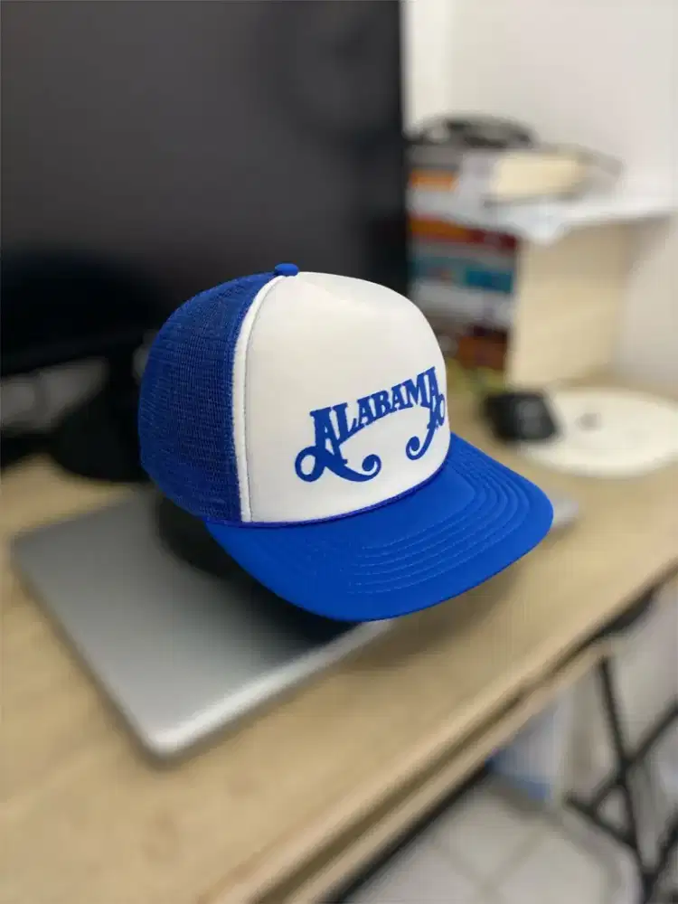 Topi trucker snapback 2 warna logo alabama KC bekas preloved