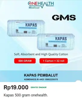 Kapas 500gr onehealth