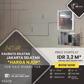KALIBATA TIMUR JAKSEL RUMAH LAMA JUAL HARGA NJOP NEGO SAMPAI DEAL S547