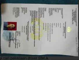 Melamar pekerjaan Sebagai driver kantor/pribadi