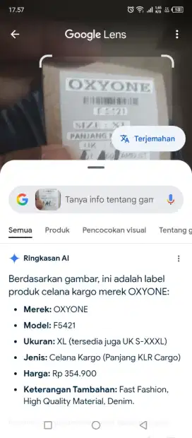 Jual celana denim oxyone cargo
