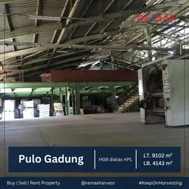 GUDANG DALAM KAWASAN INDUSTRI PULO GADUNG BISA MASUK CONTAINER 40 FEET