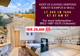 Kost di GADING SERPONG Dekat Kampus & Mall