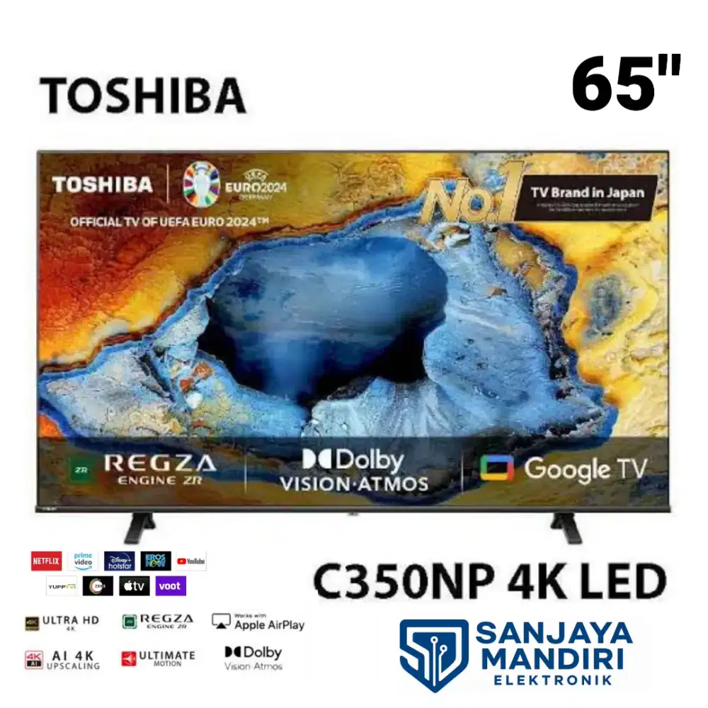 Toshiba TV 65 4K Google TV DolbyAtmos Netflix Disney+Youtube 65C350NP