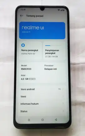 REALME NOTE 60 RAM 4+8