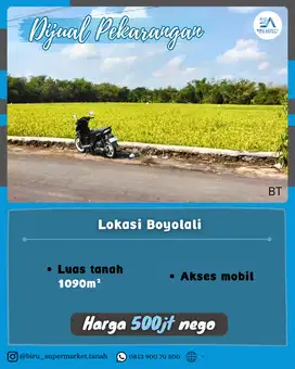 Tanah Pekarangan Lokasi Boyolali
