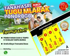 TANAH TEPI JALAN POROS DESA TUGU MLARAK