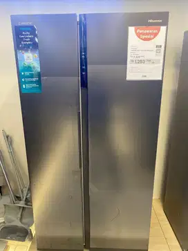 PROMO KULKAS 2 PINTU HISENSE 591 LTr BISA CICILAN DENGAN KTP SAJA
