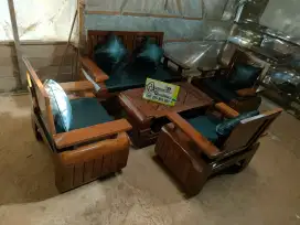 Kursi tamu minimalis set matras full kayu jati