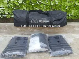 JUAL Alltrek Tenda Canopy Black Pop up Octagonal Shelter tend Outdoor