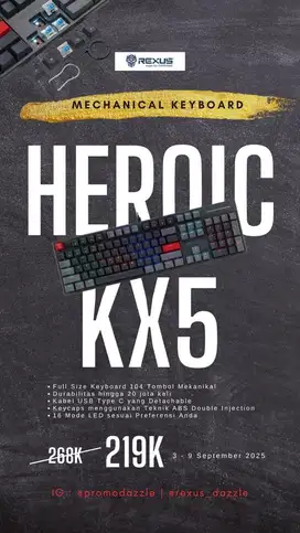 Keyboard gaming rexus Heroic KX5