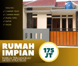 RUMAH MURAH 2 KAMAR AKSES STRATEGIS HANYA 185 JUTA