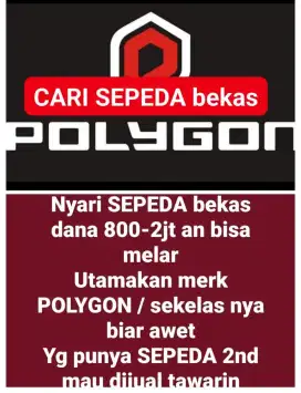 cari& di beli sepeda bekas Polygon Thrill united dll sy ambil kelokasi