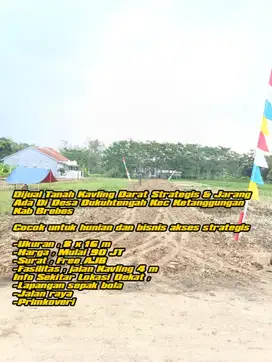 Tanah Kavling Darat Strategis & Jarang Ada Di Desa Dukuhtengah Brebes