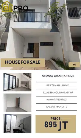 Rumah Townhouse Cantik Di Ciracas Jakarta Timur