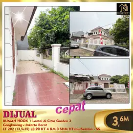 DIJUAL CEPAT RUMAH HOOK 1 Lantai di Citra Garden 3 Jakarta Barat - SS