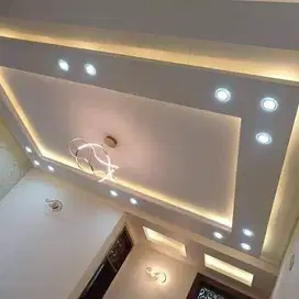 Sekat Plafon Partisi PVC GRC Gypsum Jasa Tukang Pasang Wall Moulding