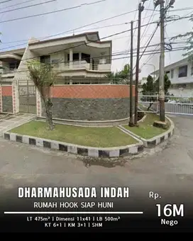 Dijual Rumah Dharmahusada Indah Surabaya Timur Hook Mewah Megah Terawa