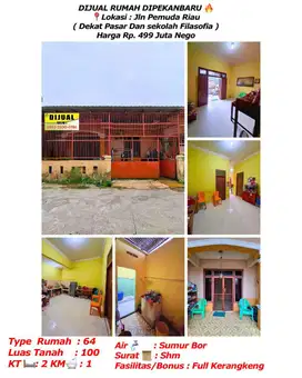 Dijual rumah jln. Pemuda riau