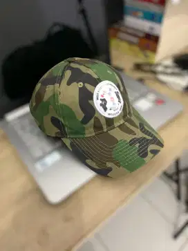 Topi loreng camouflage west white rose project bekas
