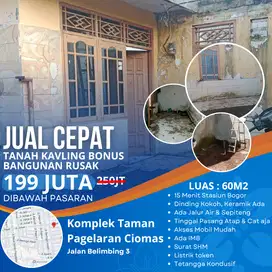 Tanah Komplek Taman Pagelaran Ciomas ada IMB Dbwh Pasaran