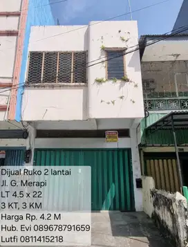Dijual Ruko 2 lanfai di Jl. G. Merapi Makassar