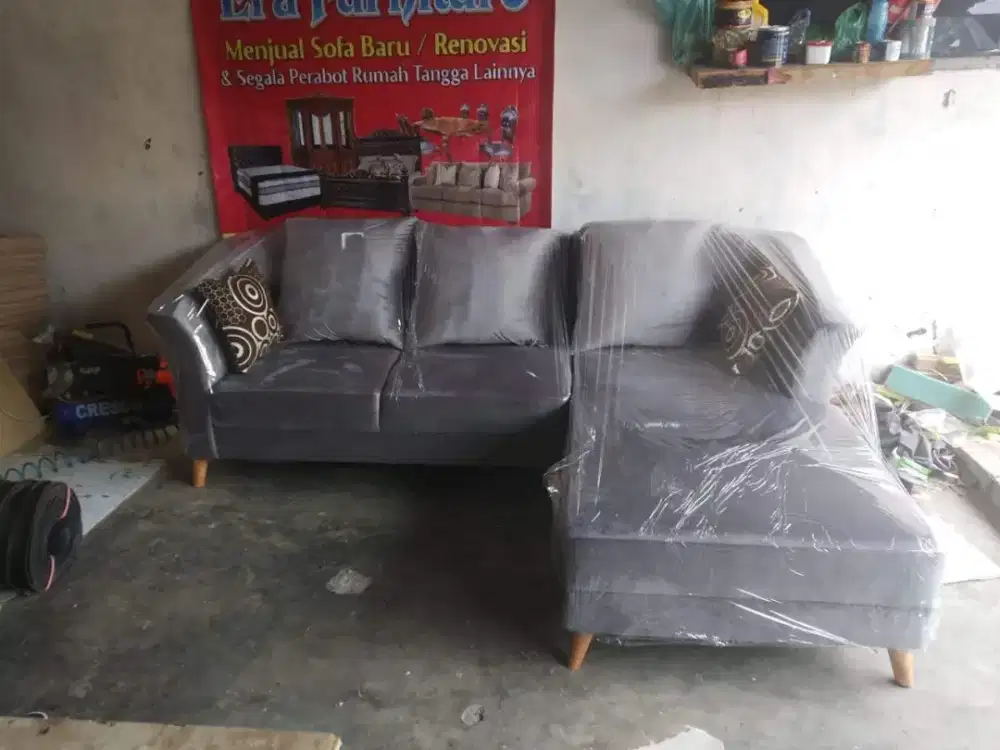 Erafurniture*sofa L New MAYA vintage abu kain baldu+bantal