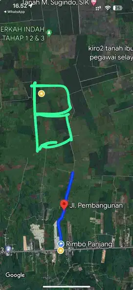 Tanah SHM Raya Pekanbaru-Bengkinang