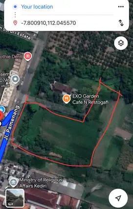 Lahan 3500m² SHM di Depan Ruko Ngasem City – Strategis, Pinggir Jalan