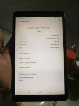 Samsung tab A spen ori 1 sim ram 3/32 jaringan 4G
