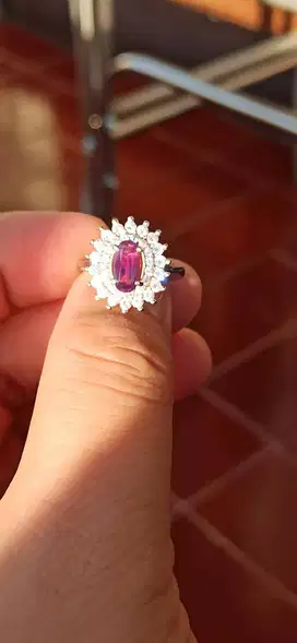 NATURAL PINK PURPLE SAPPHIRE SRILANKA CLEAN WARNA MIRIP RUBY