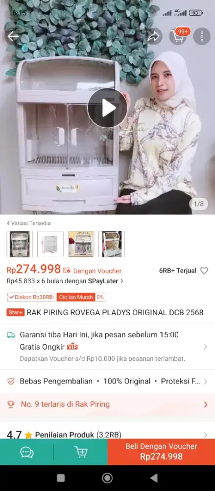Lemari rak piring rovega