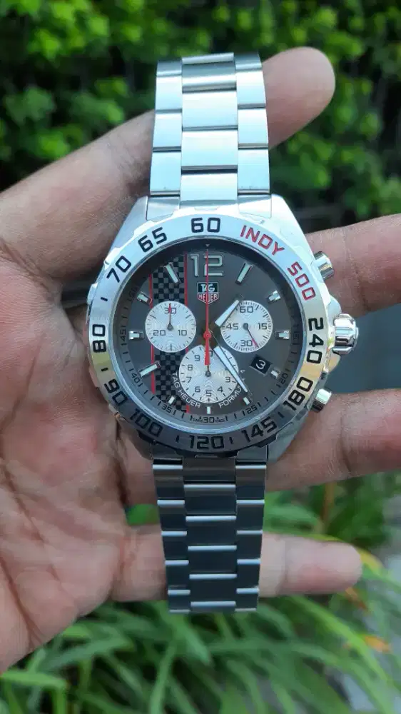Jam tangan tag heuer indy500 swiss chronograph
