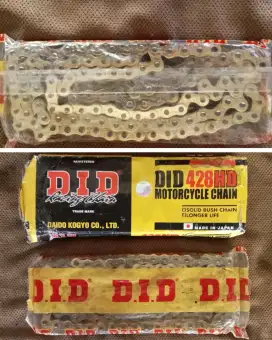 Rantai motor DID Gold ukuran 428 (Baru)