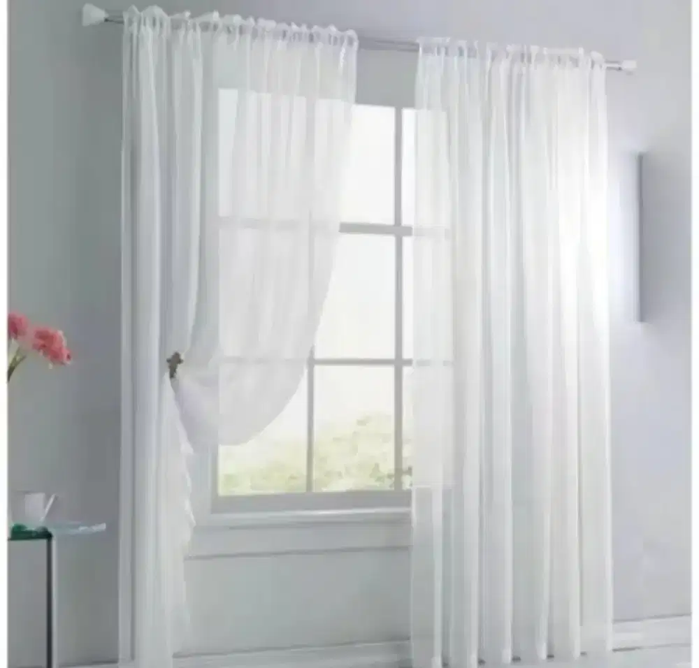 3 Pcs Vitrase Golden Serut 90x220cm