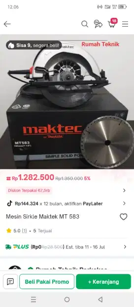 Mesin circle Maktec